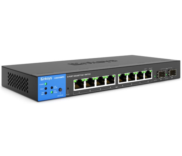 LINKSYS 10p LGS310C-EU (8x10/100/1000Mbit 2xSFP) - 1054141 - zdjęcie 2